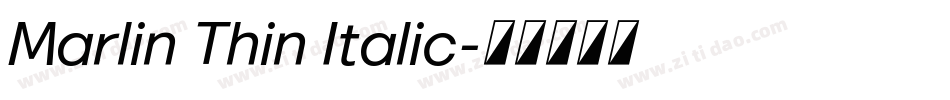 Marlin Thin Italic字体转换